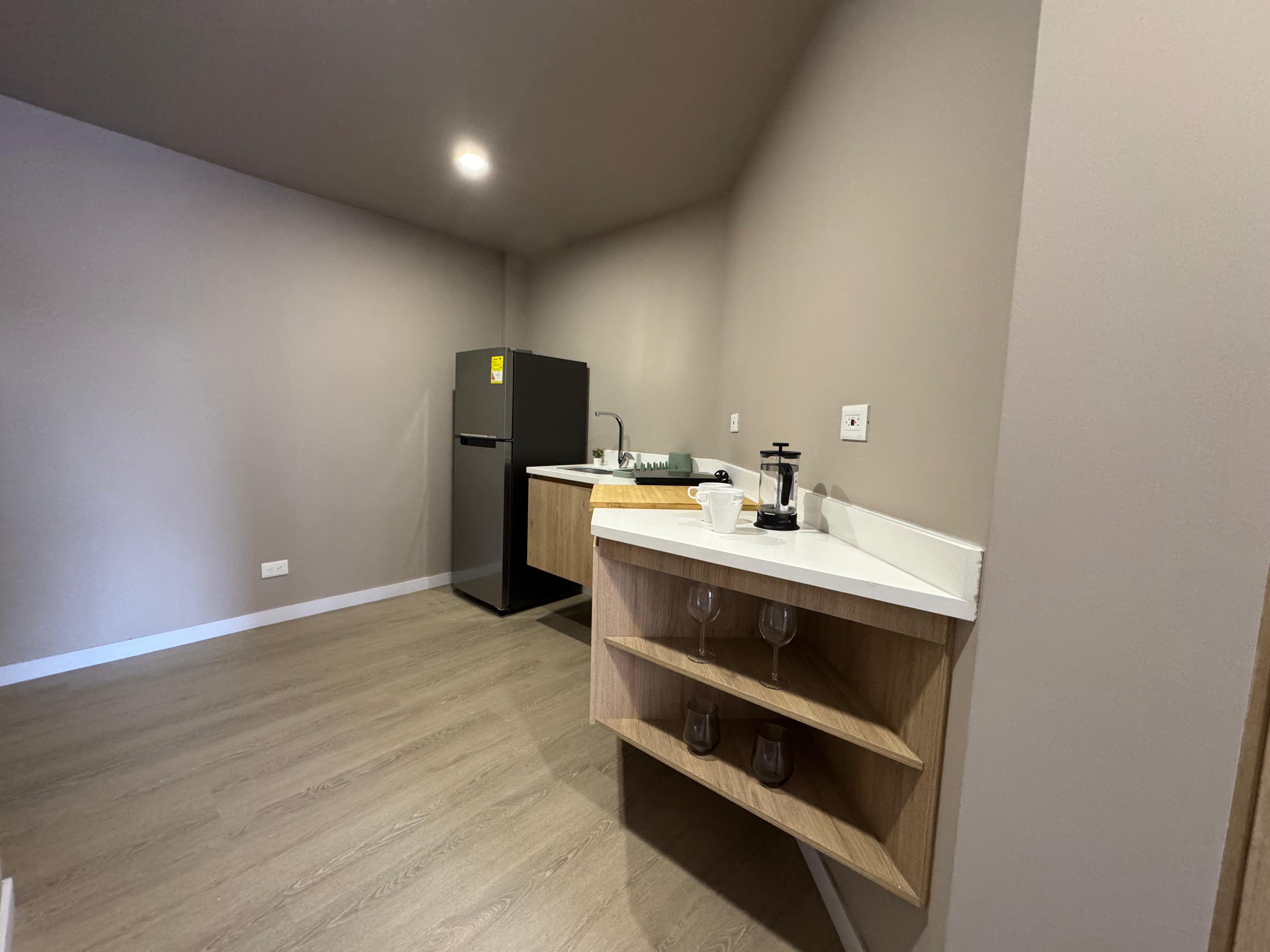 Cocina equipada en apartamento amoblado Flat119 Usaquén